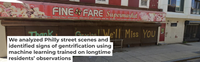 Researchers used Google Street View to pull images of gentrifying neighborhoods. @2021 Google Street View, CC BY-NC